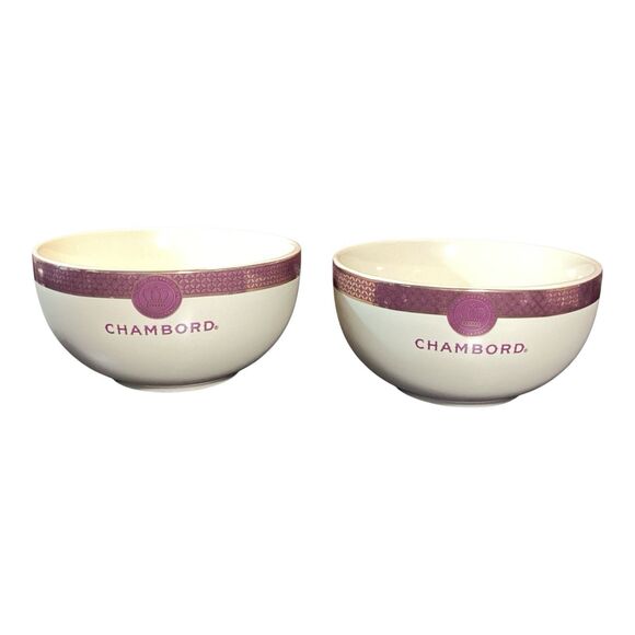 Chambord Ice Cream Bowls Set Of 2 Black Raspberry Liqueur France - Picture 1 of 6